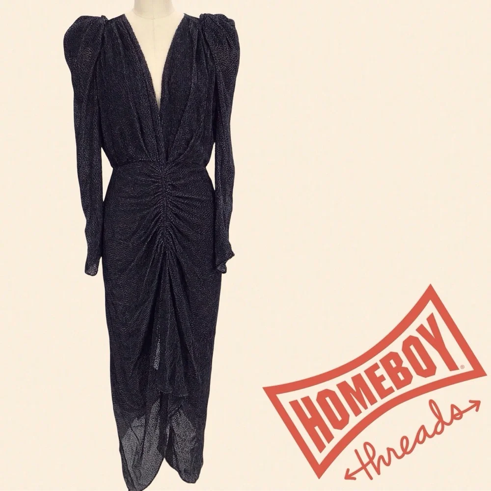 NWT Elegant Black Dress Size 38. HAS A SMALL RIP ON MIDDLE OF BACK. - Picture 1 of 7